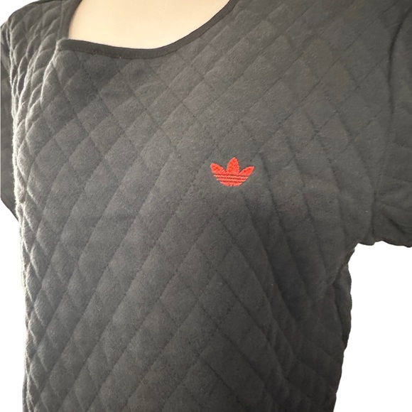 Adidas black dress in Large. Rare. Quilted crop top sewn together with dress. - Picture 8 of 12